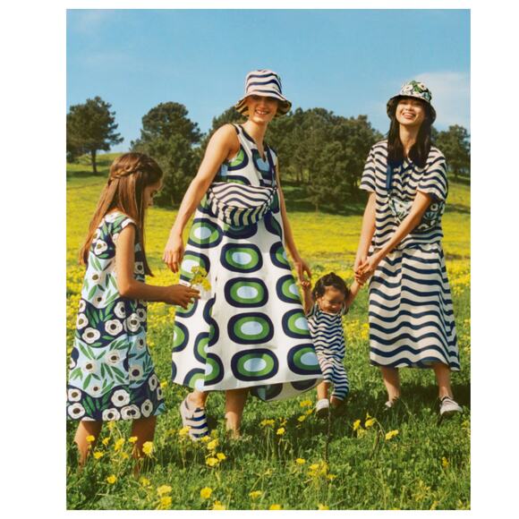 Uniqlo x Marimekko V Neck Sleeveless Flare Dress Size Large - Picture 1 of 11
